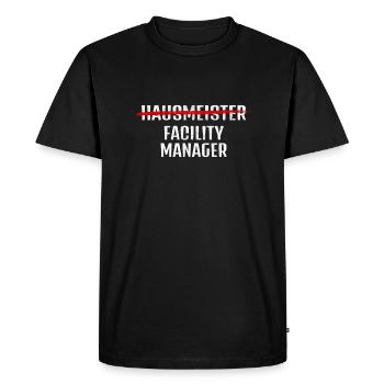 Caretaker or Facility Manager - Men's Premium Organic T-Shirt - black - Front - Nico (187cm)