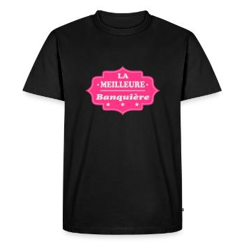 La meilleure banquière 111 - T-shirt Premium bio Homme - noir - Devant - Nico (187cm)