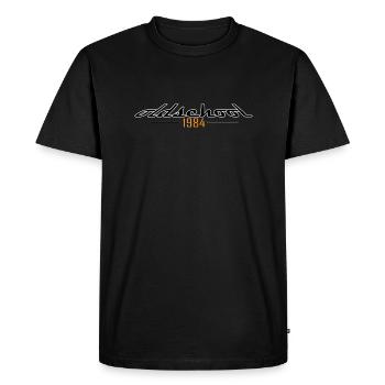 oldschool 1984 - Men's Premium Organic T-Shirt - black - Front - Nico (187cm)