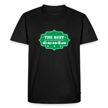 THE BEST écolo - T-shirt Premium bio Homme - noir - Devant - Nico (187cm)