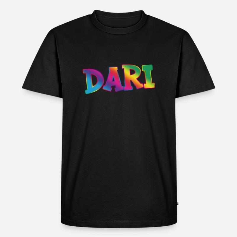 Dari - Männer Premium Bio T-Shirt - Schwarz