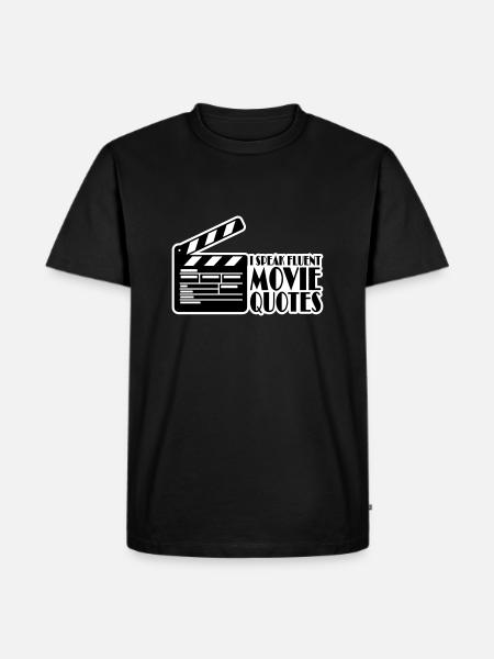 speak fluent movie quotes - Men's Premium Organic T-Shirt - black