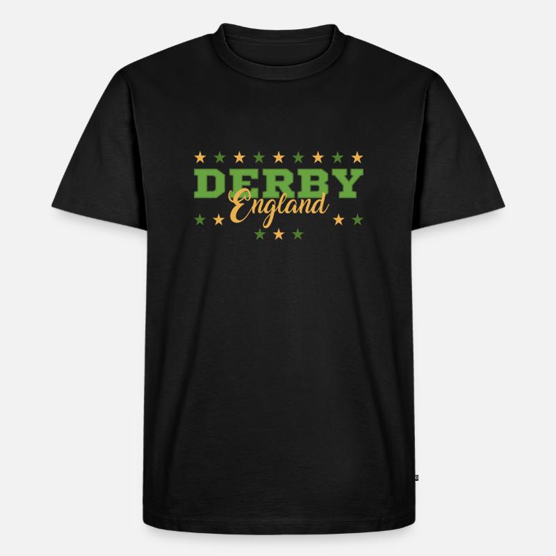 Derby - Männer Premium Bio T-Shirt - Schwarz