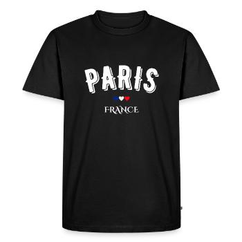 paris france - Men's Premium Organic T-Shirt - black - Front - Nico (187cm)