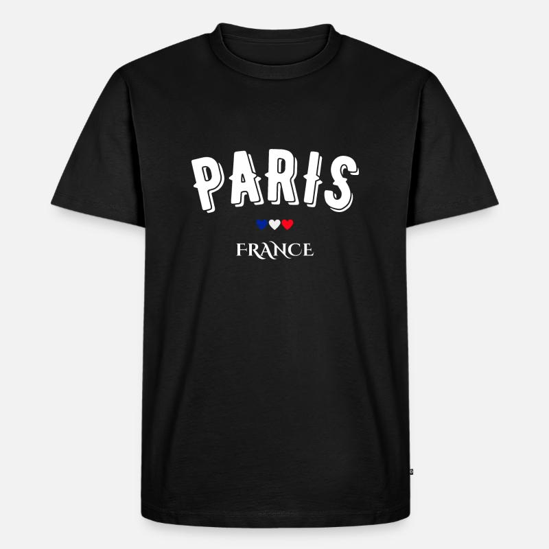 Paris Frankreich - Männer Premium Bio T-Shirt - Schwarz
