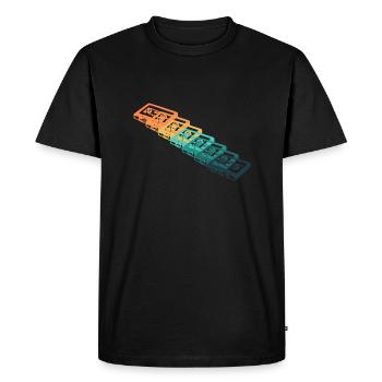 Vintage cassette - Men's Premium Organic T-Shirt - black - Front - Nico (187cm)