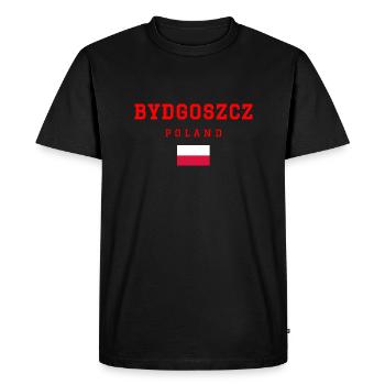 Bydgoszcz, Poland - Men's Premium Organic T-Shirt - black - Front - Nico (187cm)