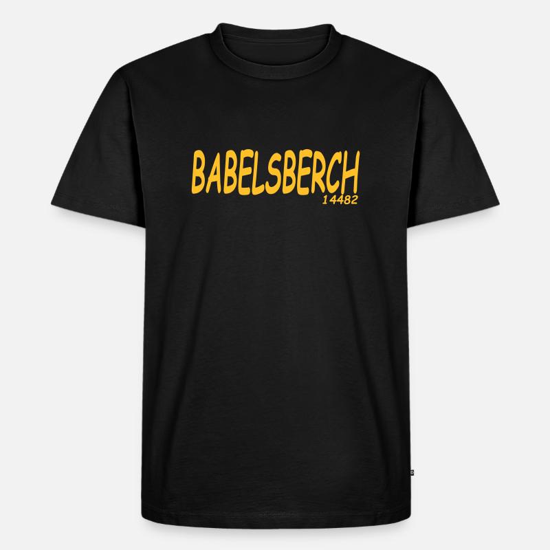 BABELSBERCH 14482 - Männer Premium Bio T-Shirt - Schwarz