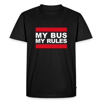 My Bus My Rules - Funny Gift for Bus Drivers - Men's Premium Organic T-Shirt - black - Front - Nico (187cm)