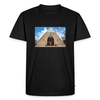 Marché aux poissons Feskekörka Ville de Göteborg (Göteborg) - T-shirt Premium bio Homme - noir - Devant - Nico (187cm)