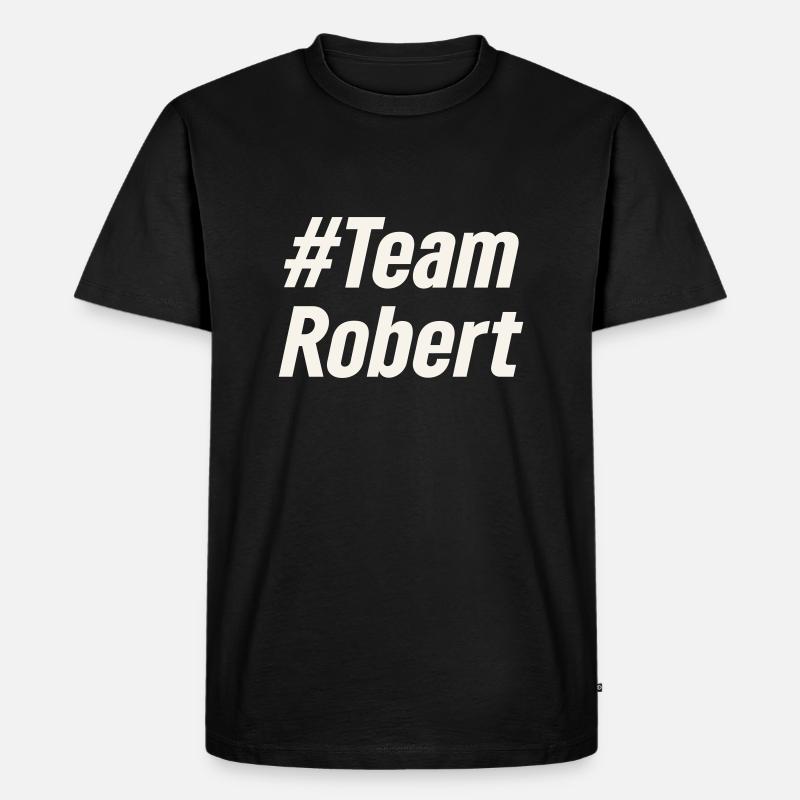Team Robert - Männer Premium Bio T-Shirt - Schwarz