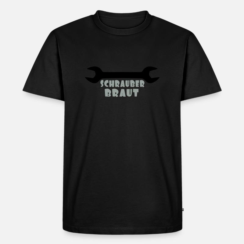 Schrauber-Braut - Männer Premium Bio T-Shirt - Schwarz
