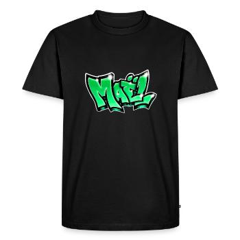 Graffiti Name Maël - T-shirt Premium bio Homme - noir - Devant - Nico (187cm)