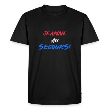 JEANNE AU SECOURS - T-shirt Premium bio Homme - noir - Devant - Nico (187cm)