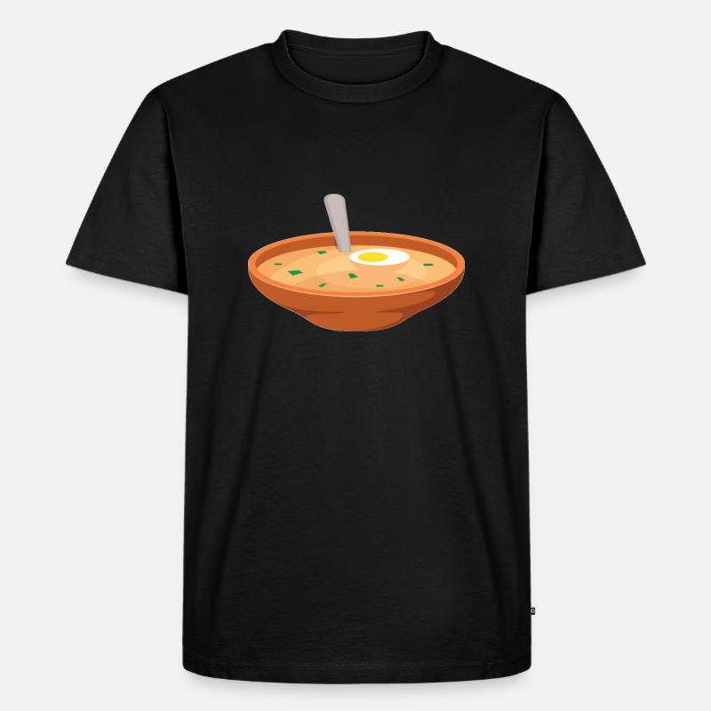 Suppe - Männer Premium Bio T-Shirt - Schwarz