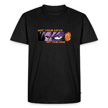 Bitcoin, Not your keys not your Coins - Men's Premium Organic T-Shirt - black - Front - Nico (187cm)
