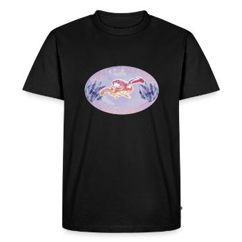 Ocean Sublimation - Men's Premium Organic T-Shirt - black - Front - Nico (187cm)