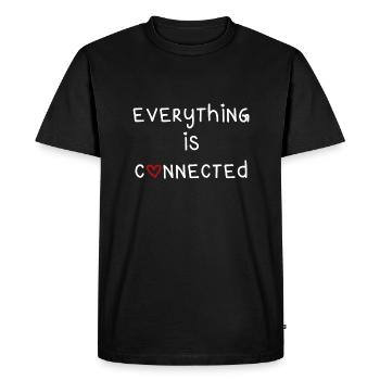 tout est relation de connexion d’amour connecté - T-shirt Premium bio Homme - noir - Devant - Nico (187cm)