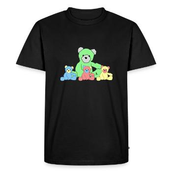 Teddy - Men's Premium Organic T-Shirt - black - Front - Nico (187cm)