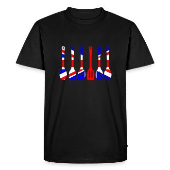 Union Jack Flag Outils de cuisine Silhouette - T-shirt Premium bio Homme - noir - Devant - Nico (187cm)
