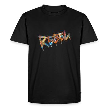 Rebel Rebels Drôle Musique Rétro Hip Hop Rocknroll - T-shirt Premium bio Homme - noir - Devant - Nico (187cm)