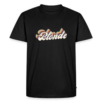 Blonde vintage - T-shirt Premium bio Homme - noir - Devant - Nico (187cm)