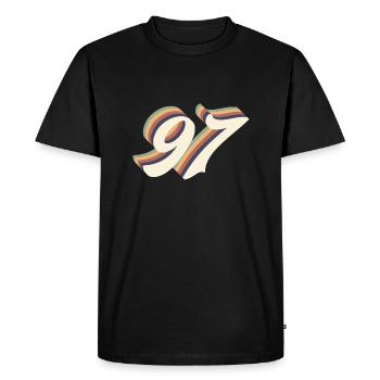 97th anniversary vintage - Men's Premium Organic T-Shirt - black - Front - Nico (187cm)