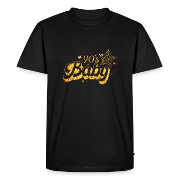 90s mignon 80s rétro vintage drôle cool nostalgie - T-shirt Premium bio Homme - noir - Devant - Nico (187cm)