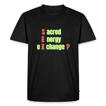 Sacred Energy Exchange - Men's Premium Organic T-Shirt - black - Front - Nico (187cm)