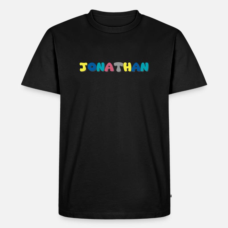 Name - Jonathan - Männer Premium Bio T-Shirt - Schwarz