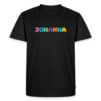 Nom - Johanna - T-shirt Premium bio Homme - noir - Devant - Nico (187cm)