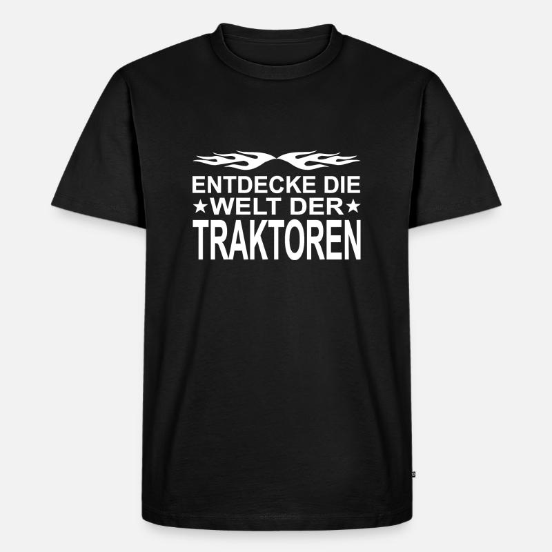 Traktor - Männer Premium Bio T-Shirt - Schwarz