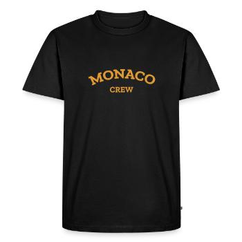 Monaco Crew - Monte Carlo - Mer Méditerranée - T-shirt Premium bio Homme - noir - Devant - Nico (187cm)