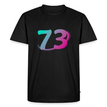 Number 73 multicolor - Men's Premium Organic T-Shirt - black - Front - Nico (187cm)