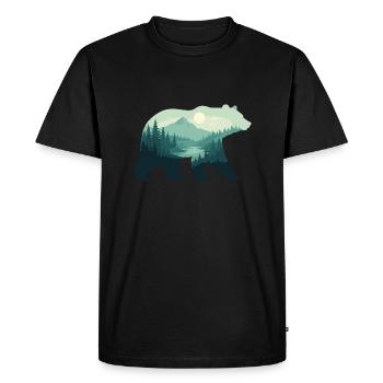 Ours Nature - T-shirt Premium bio Homme - noir - Devant - Nico (187cm)