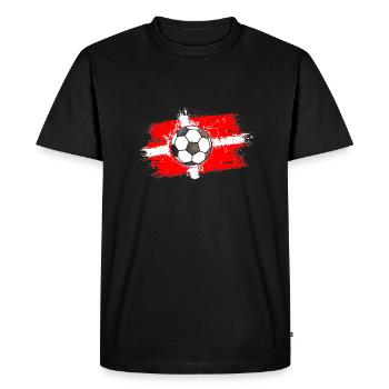 Football Denmark (Denmark) 02 - Men's Premium Organic T-Shirt - black - Front - Nico (187cm)