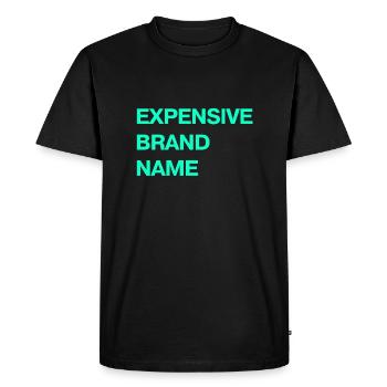 Expensive Brand - Men's Premium Organic T-Shirt - black - Front - Nico (187cm)