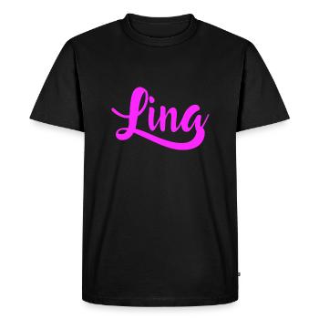 Lina - T-shirt Premium bio Homme - noir - Devant - Nico (187cm)