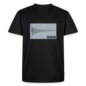 Kick synthétiseur de musique keyboard - T-shirt Premium bio Homme - noir - Devant - Nico (187cm)