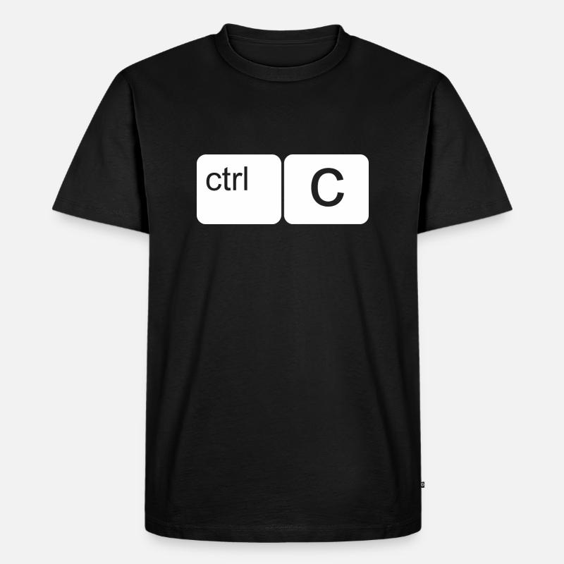 CTRL C VATER - Männer Premium Bio T-Shirt - Schwarz