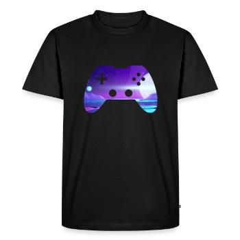 controller - Men's Premium Organic T-Shirt - black - Front - Nico (187cm)