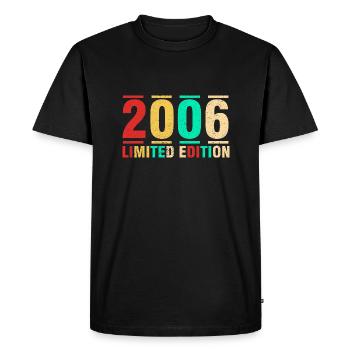 Cadeau anniversaire 2006 Édition Limitée 2006 - T-shirt Premium bio Homme - noir - Devant - Nico (187cm)