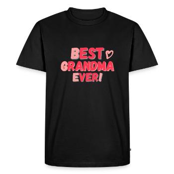 Meilleure grand-mère de tous les temps! rose rouge rose - T-shirt Premium bio Homme - noir - Devant - Nico (187cm)
