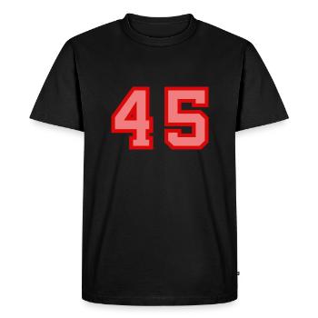 Cool Retro Retrostyle Numéro de maillot numéro de dos - T-shirt Premium bio Homme - noir - Devant - Nico (187cm)