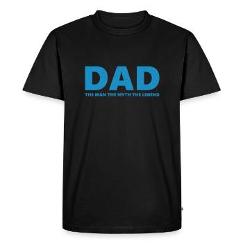 Mythe de Papa Homme Légende - T-shirt Premium bio Homme - noir - Devant - Nico (187cm)