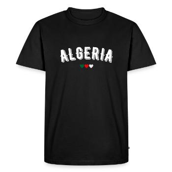 Algérie - T-shirt Premium bio Homme - noir - Devant - Nico (187cm)