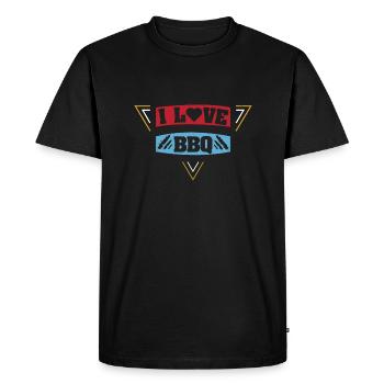 J’ADORE LE BARBECUE BARBECUE - T-shirt Premium bio Homme - noir - Devant - Nico (187cm)