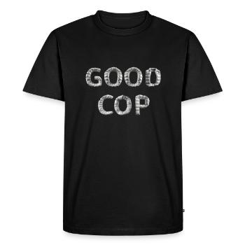 Bon flic - T-shirt Premium bio Homme - noir - Devant - Nico (187cm)