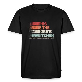 Kitchen, Funny Gift Idea for Christmas & Birthdays - Men's Premium Organic T-Shirt - black - Front - Nico (187cm)