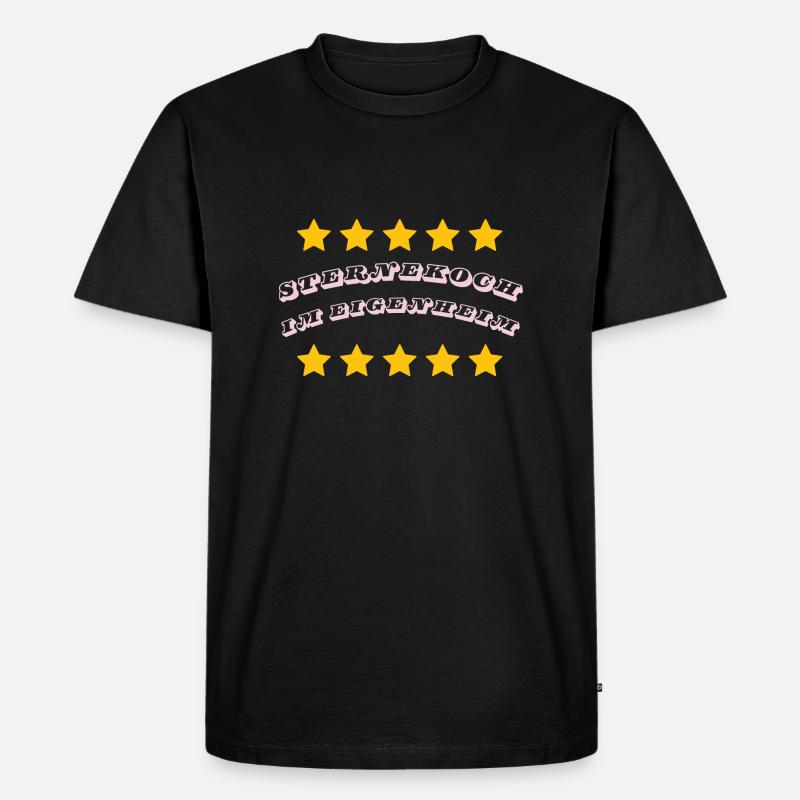 Sternekoch im Eigenheim - Männer Premium Bio T-Shirt - Schwarz